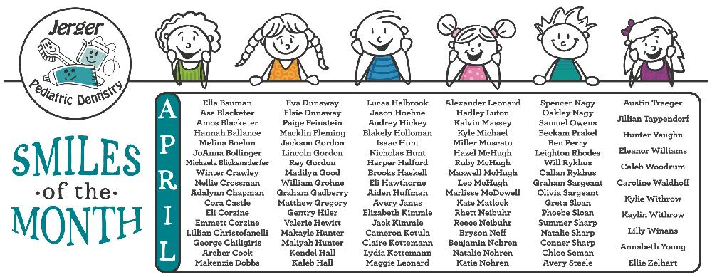 April Smile of the Month Club Winners