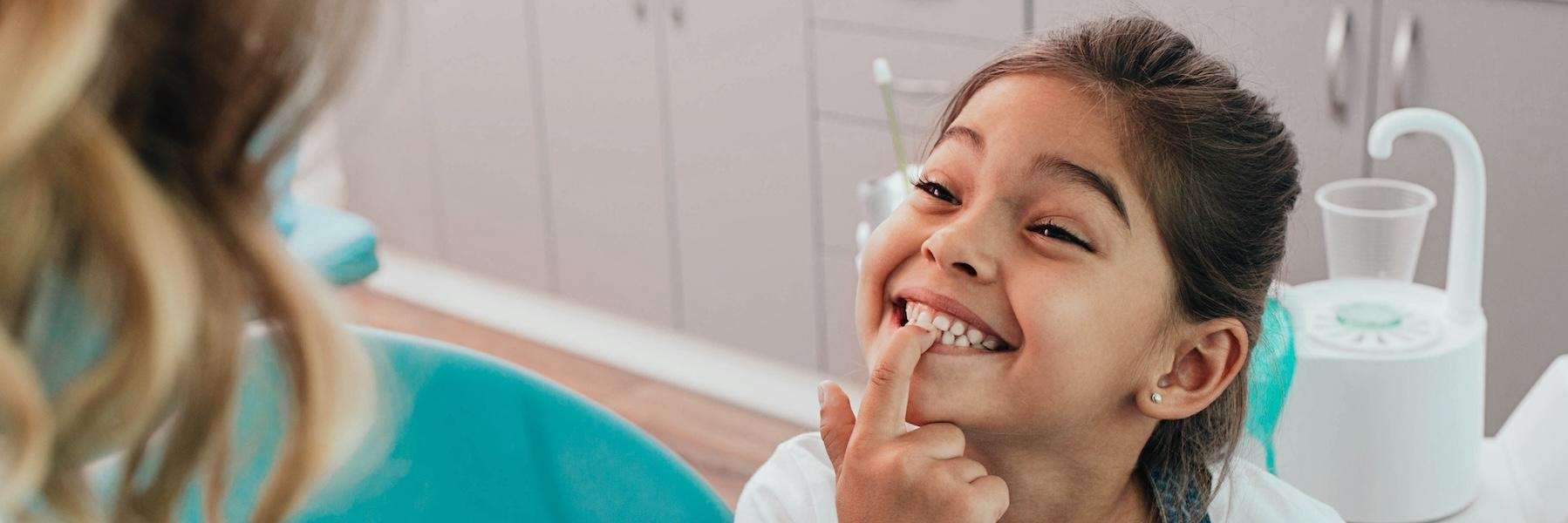 A young girl during a visit to Decatur's Top Pediatric Dentist