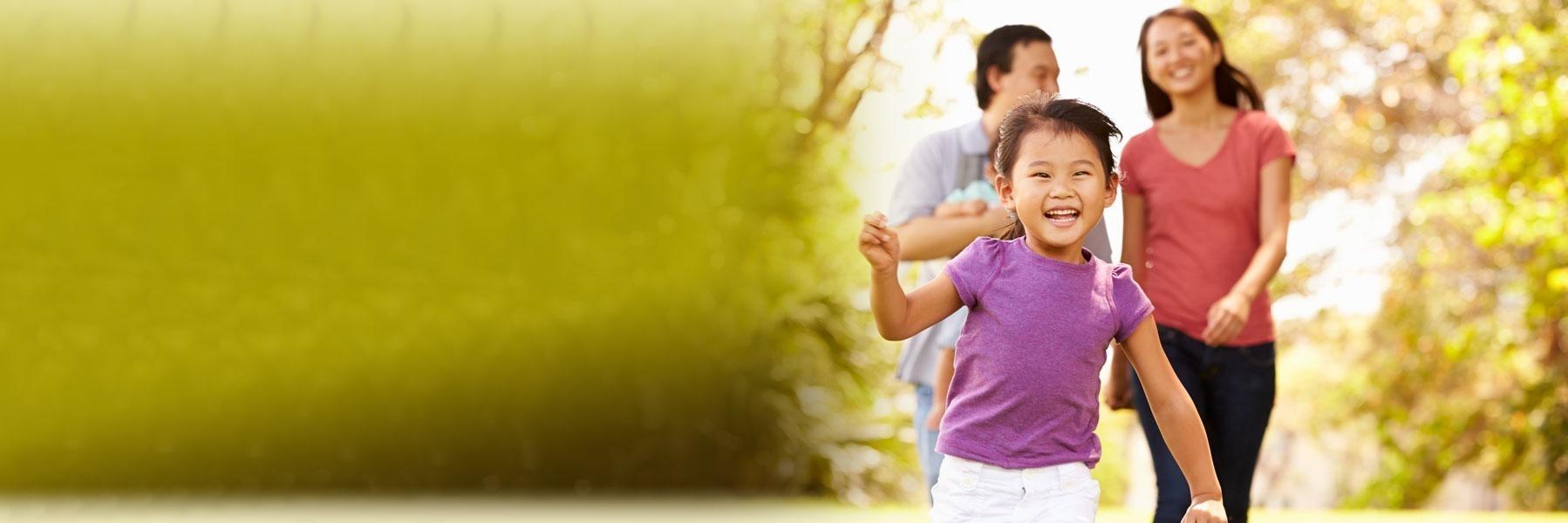 Family playing after general dentistry in Decatur, IL