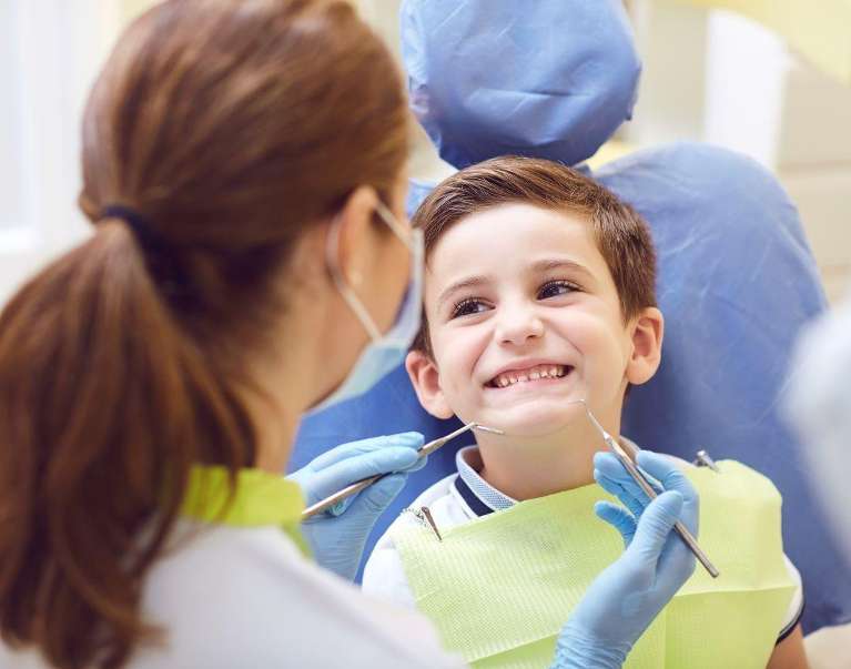 A child during a dentist visit in Decatur, IL